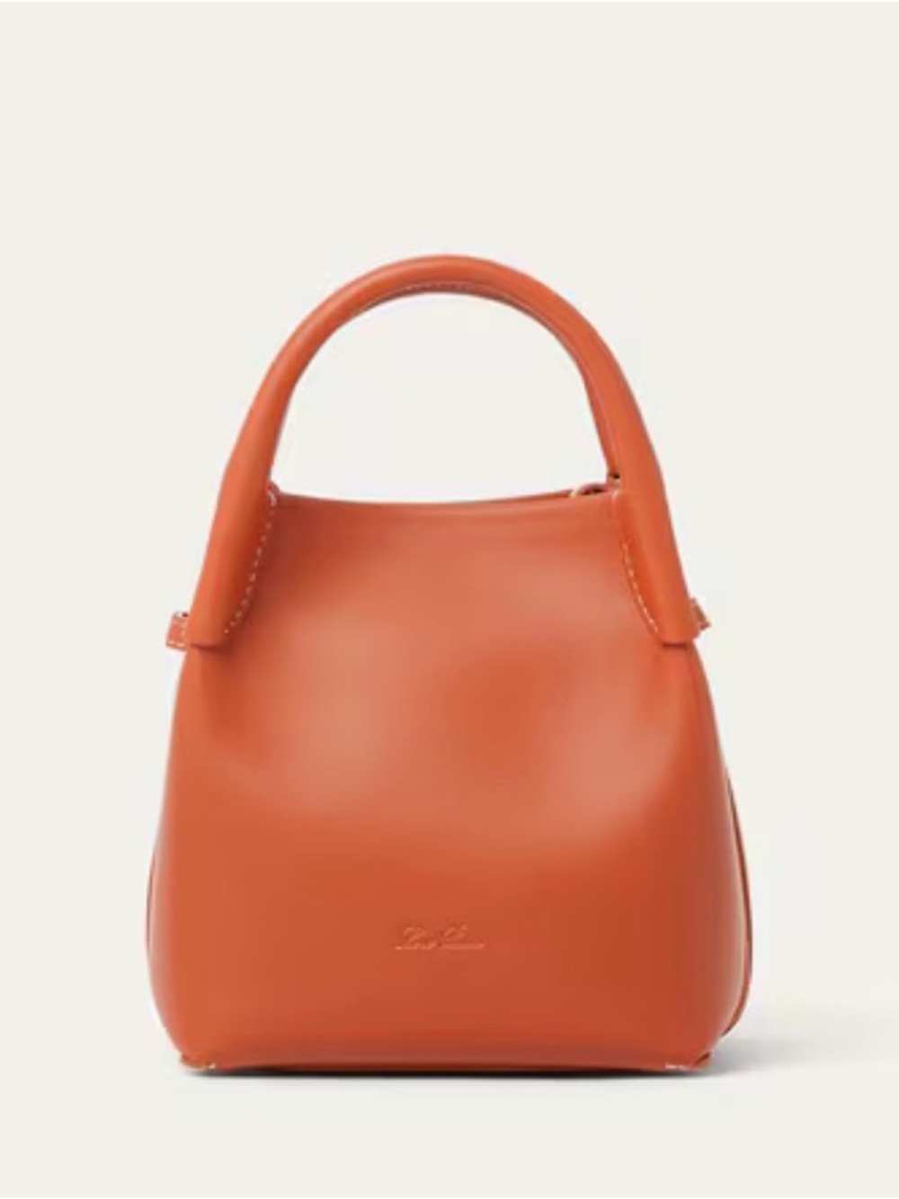 Loro Piana Orange Mini Top-Handle Bag